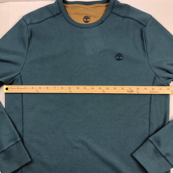 NEW -Timberland Cozy Thermal Long Sleeve Waffle Knit Muscle Henley Preppy Y2K - Picture 7 of 13